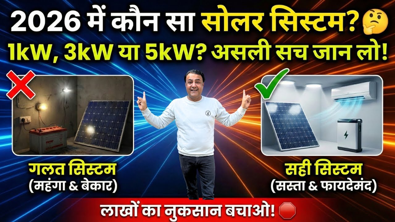 Best Solar System for Home: 1kW vs 3kW vs 5kW | 2026 Price & Comparison