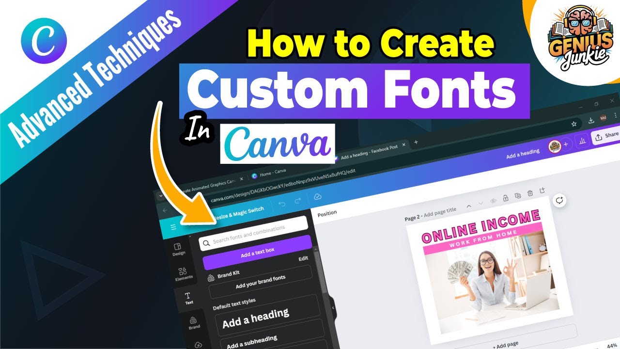 Как создать собственные шрифты в Canva: пошаговое руководство | Genius Junkie