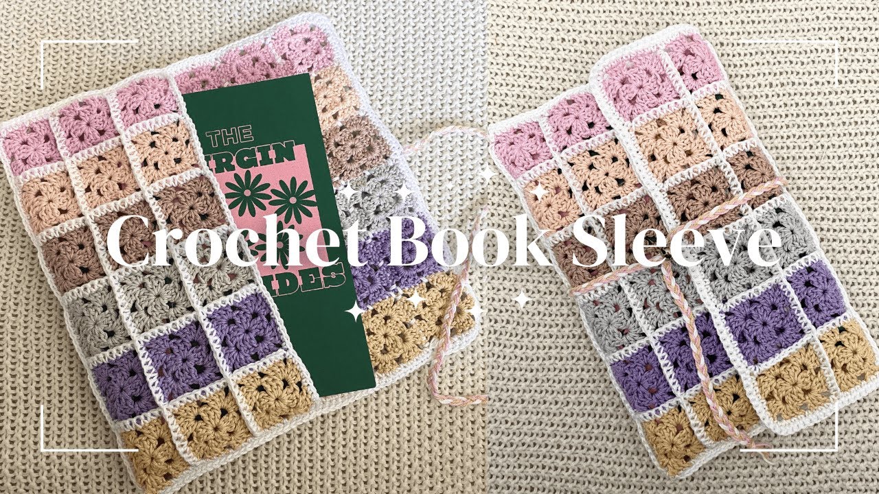 How to Crochet a Book Sleeve with Granny Squares #crochettutorial
