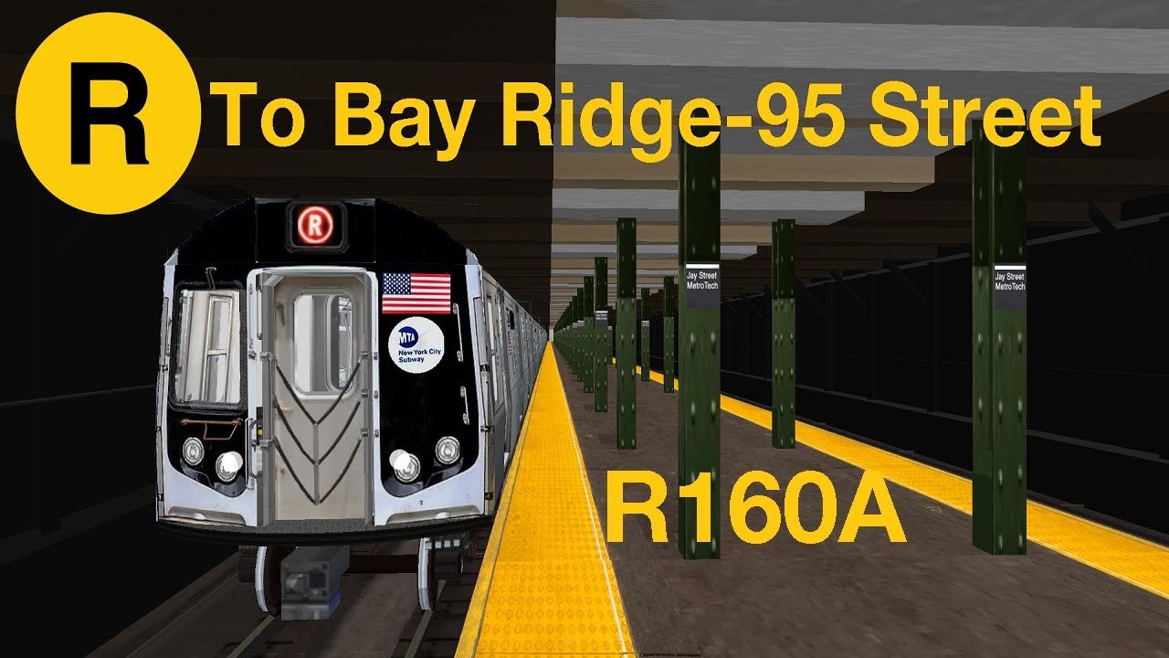 OpenBVE HD 60 FPS: R160A R train from Forest Hills-71 Ave to Bay Ridge 95 St