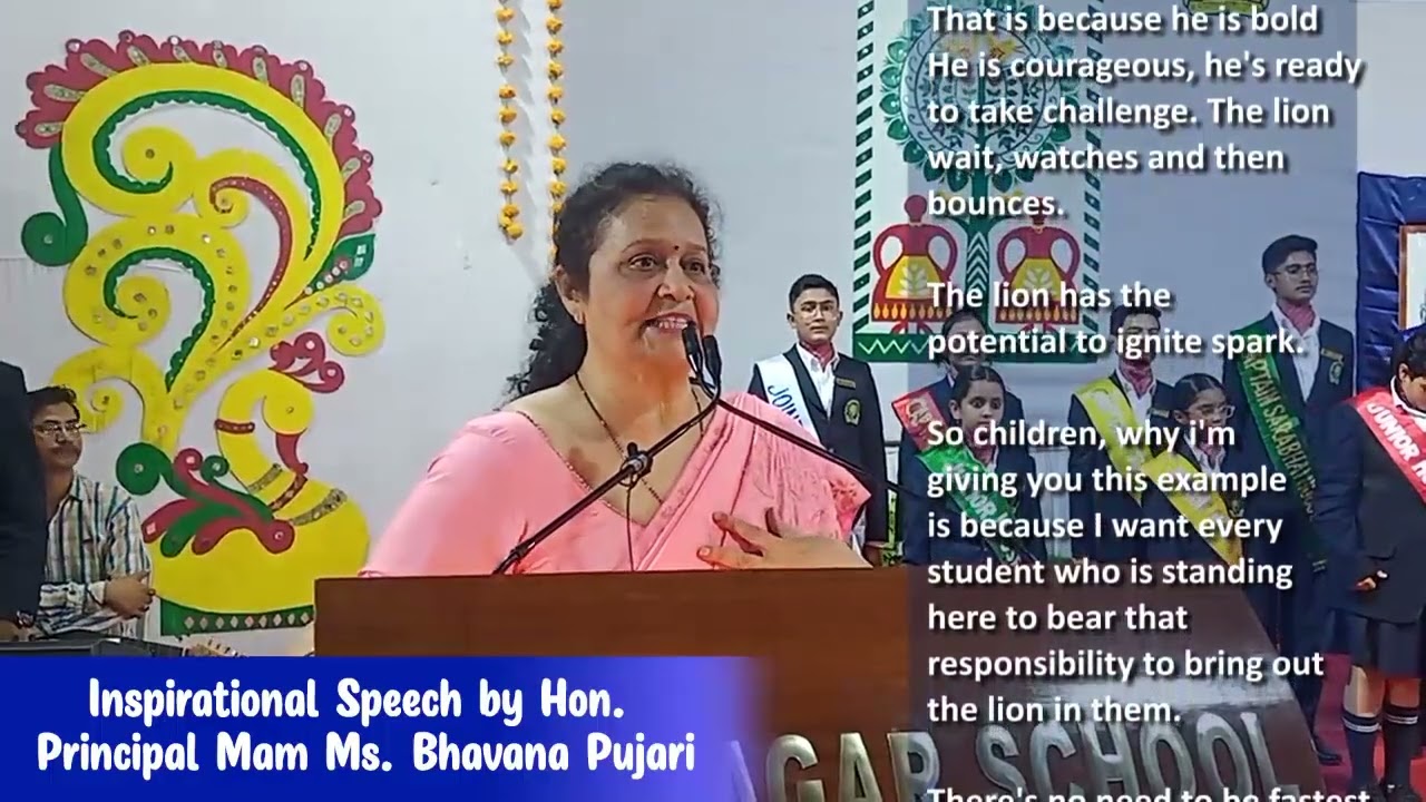 Every Student Should Listen the Motivational Speech by Ms.Bhavana Pujari Principal,VidyaSagar School