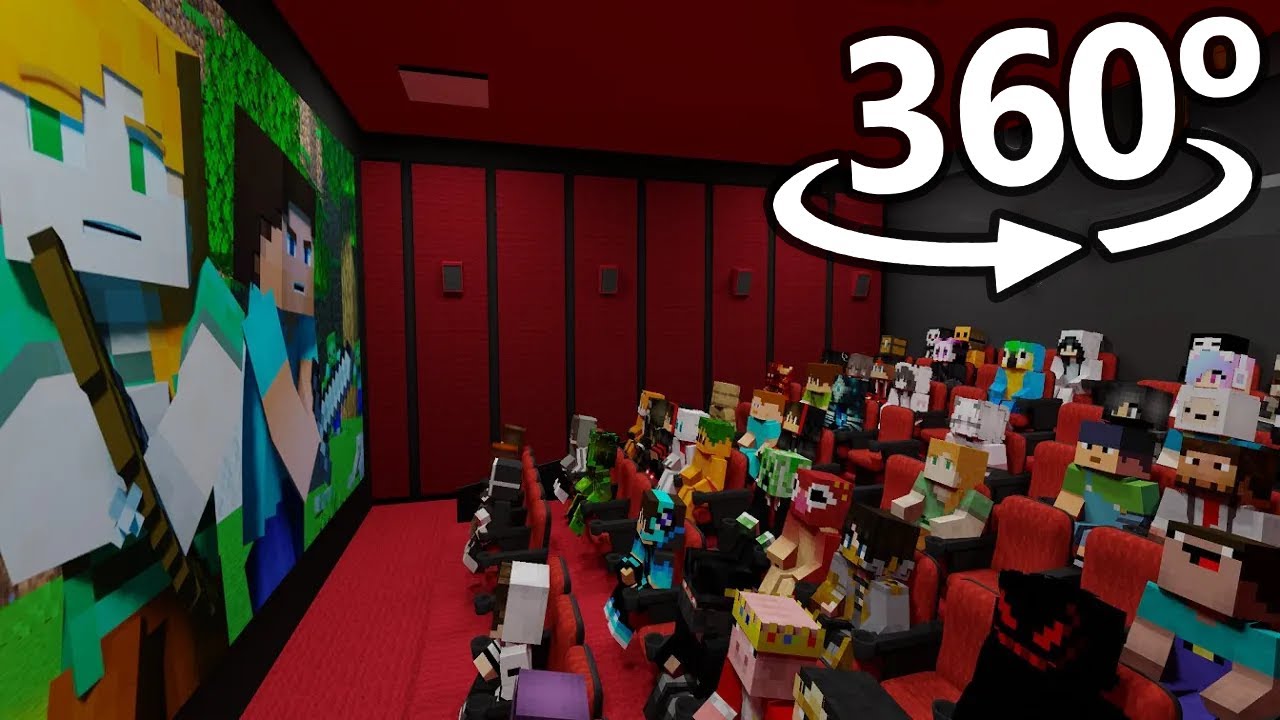 Minecraft 360&deg; - Cinema Hall (Minecraft Animation)4K/VR