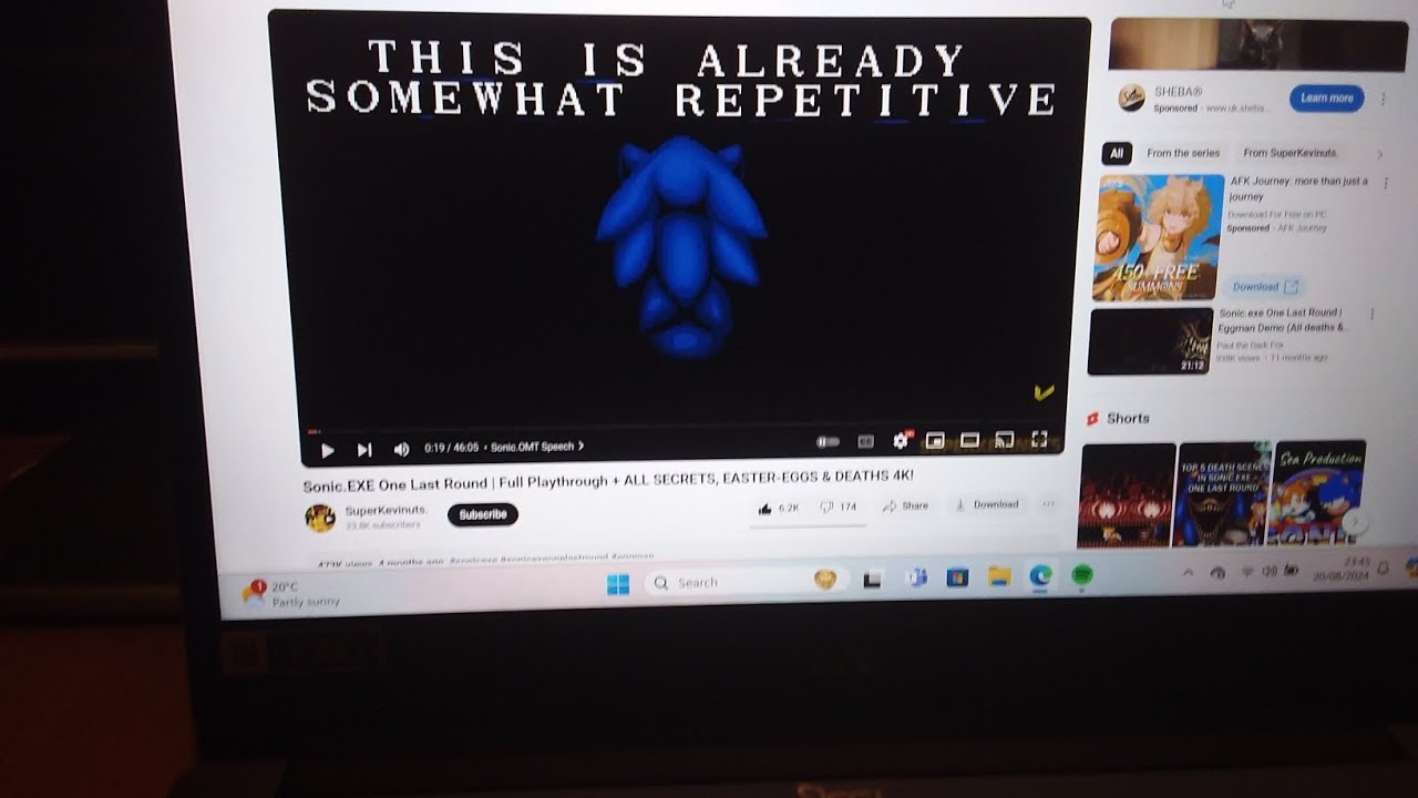 Reacting to SuperKevinuts ( Sonic.Exe One Last Round Full Playthrough + ALL SECRETS, EASTER EGGS )