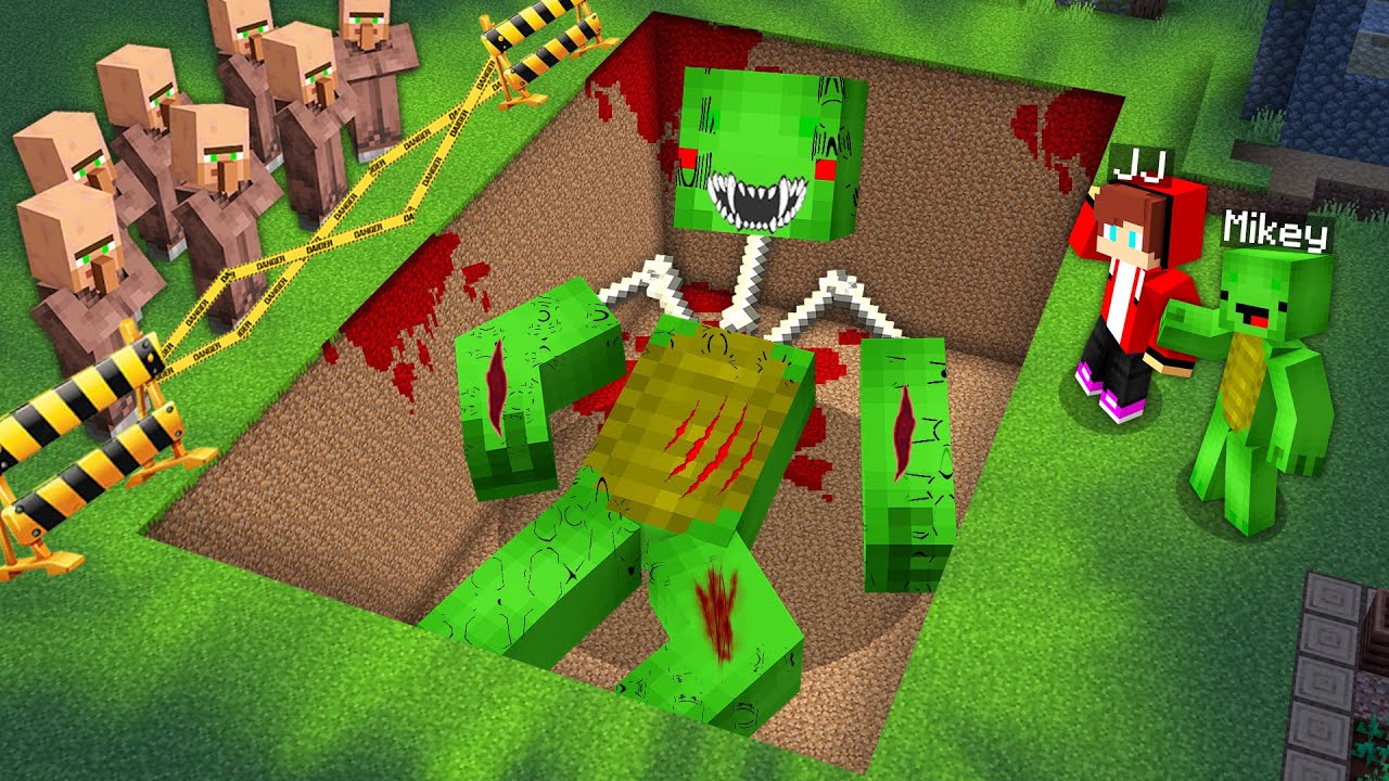 JJ and Mikey Found Scary Buried Mikey's Body In Minecraft survive (Maizen)