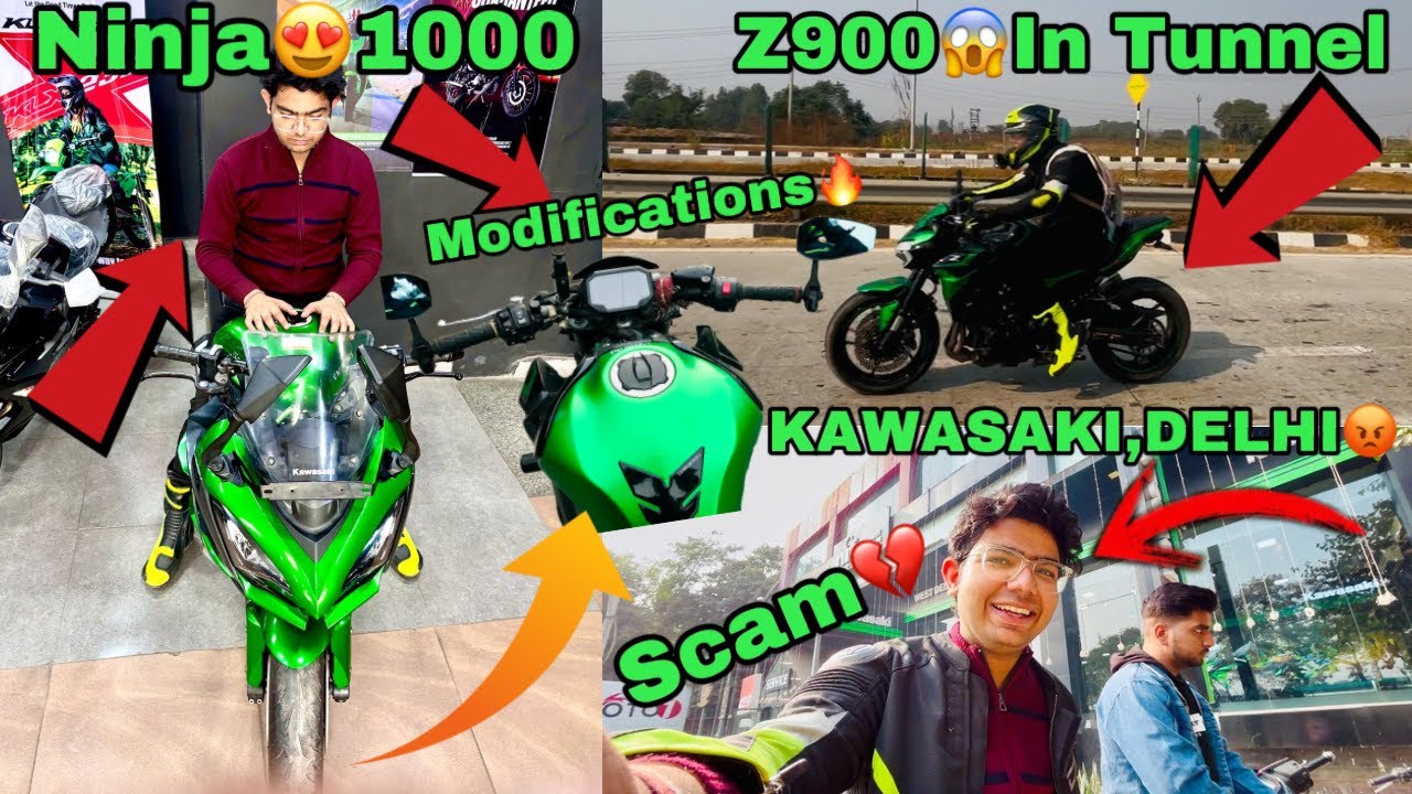 Ninja💚1000 Pasand Aa Gyi‼️Z900 Modifications😱New Mirrors Installed😳