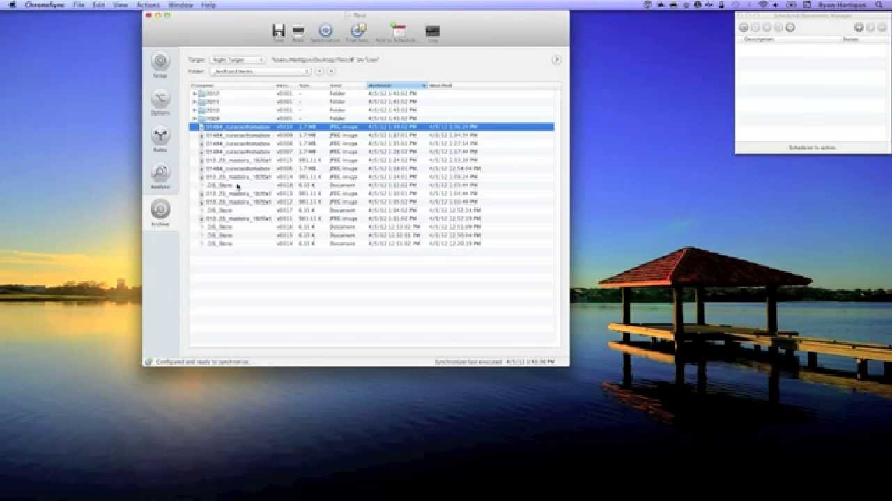Restoring Archived Items In ChronoSync
