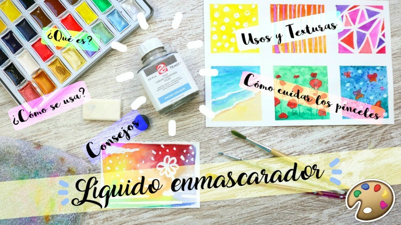 LÍQUIDO ENMASCARADOR PARA ACUARELAS | USOS TEXTURAS TIPS Y MÁS