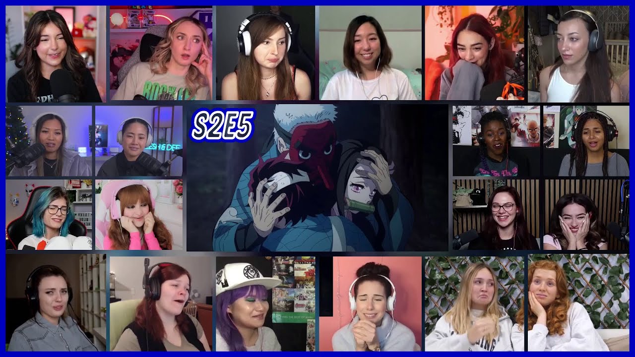 Demon Slayer Season 1 Episode 5 Girls Reaction Mashup | Kimetsu no Yaiba Ep 5