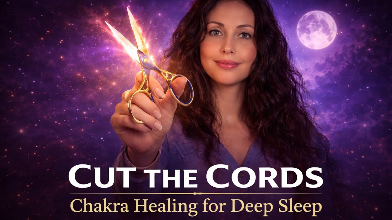 LIVE Cord Cutting & Chakra Healing for Sleep 🌙Past • Present • Future Timeline Reiki Crackling Fire