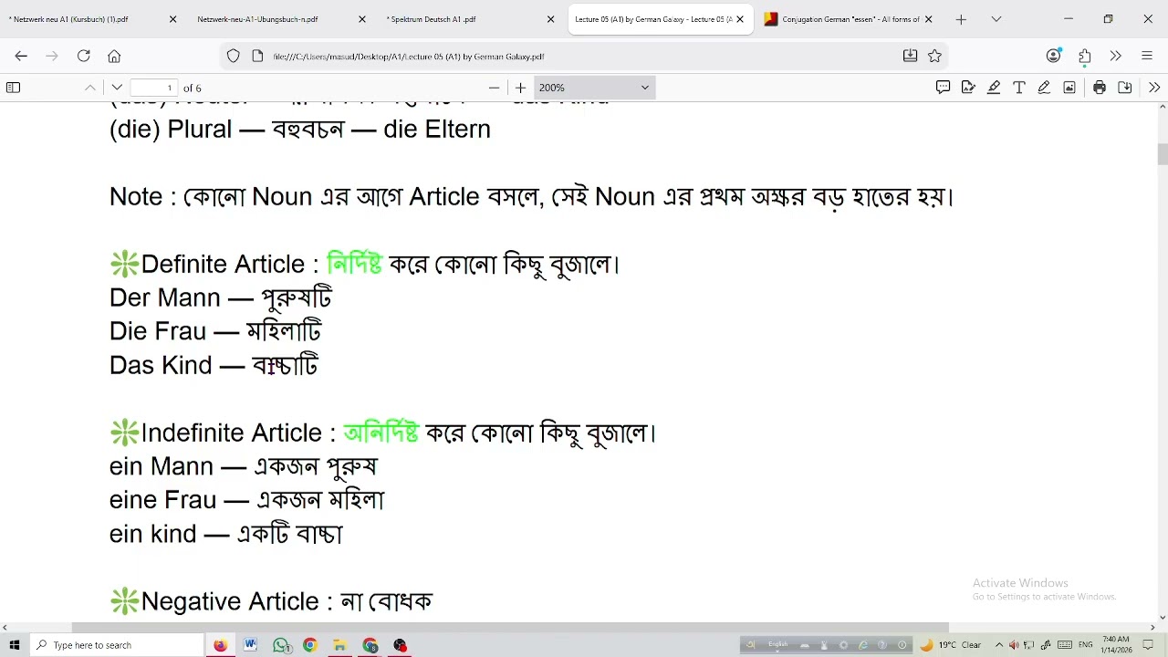 5th class || German Article & Modal verben || By German Galaxy