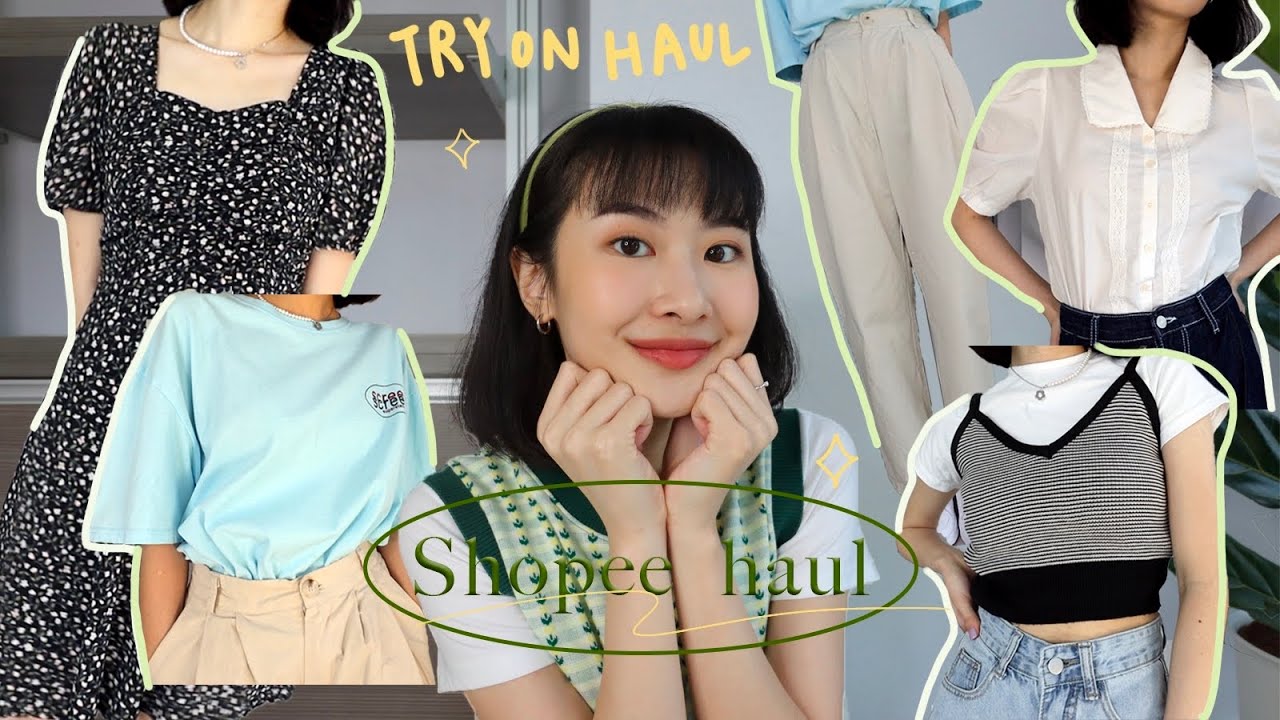 蝦皮服飾購物分享🛒 平價百元單品/韓系簡約網拍♡shopee try-on haul