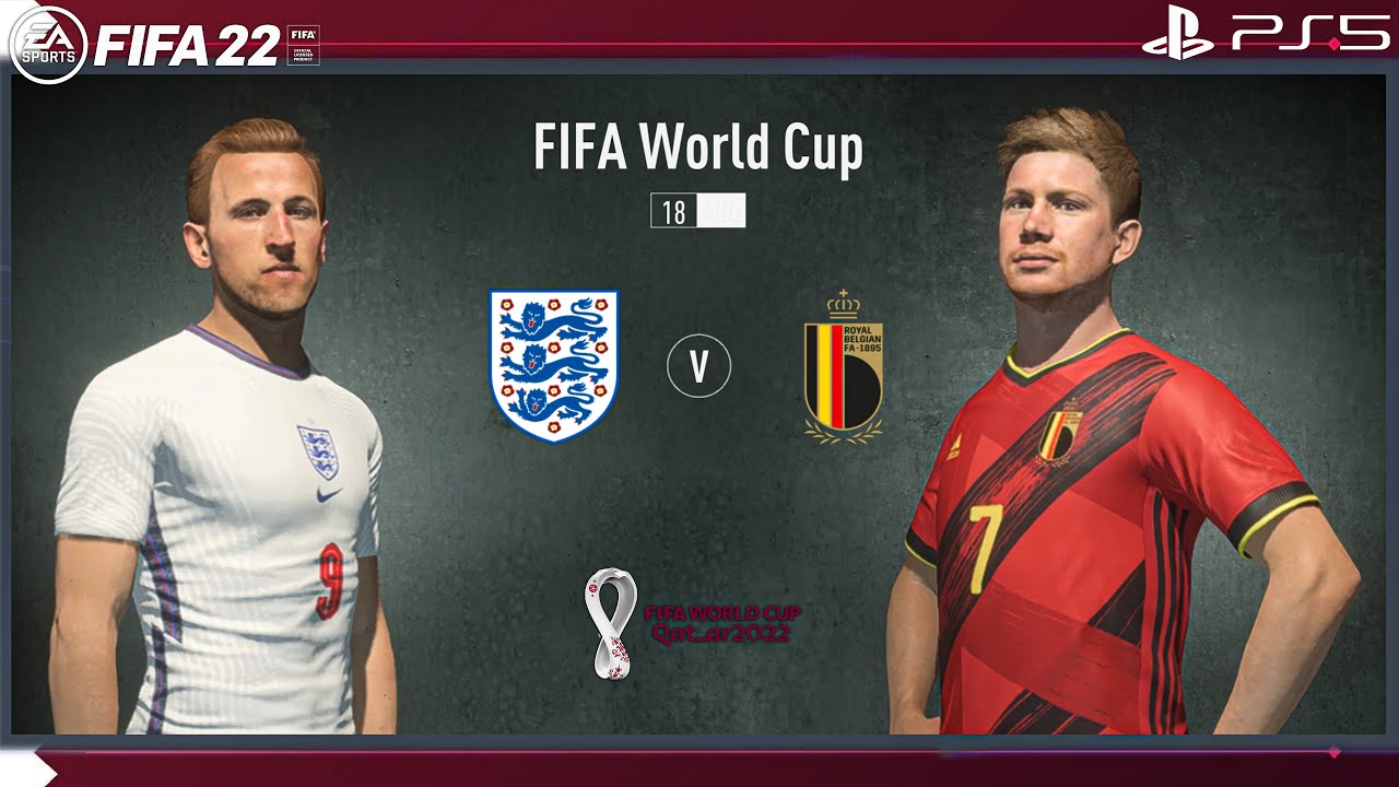 FIFA 22 - England Vs Belgium | FIFA Qatar World Cup 2022 | PS5™ Gameplay [4K 60FPS]