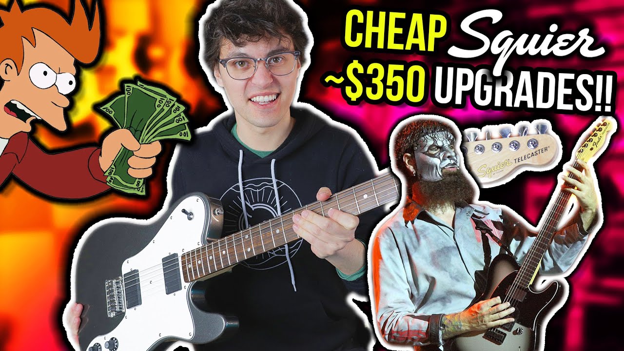 ДЕШЁВАЯ гитара Squier для начинающих, апгрейды за 350 долларов! И она может стать вашей. || Высок...