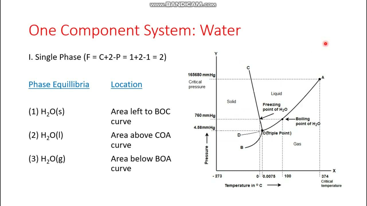 Phase Rule: Lecture 3: Single Component System, Phase Diagrammed of water.