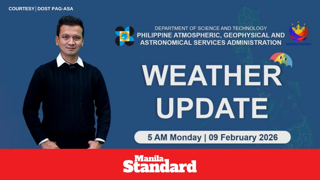 🌦️Weather Update as of 🕔 5:00 AM, Monday, February 9, 2026