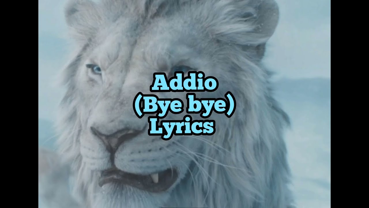 Mufasa Il Re Leone - Kiros - Addio (lyrics ita)