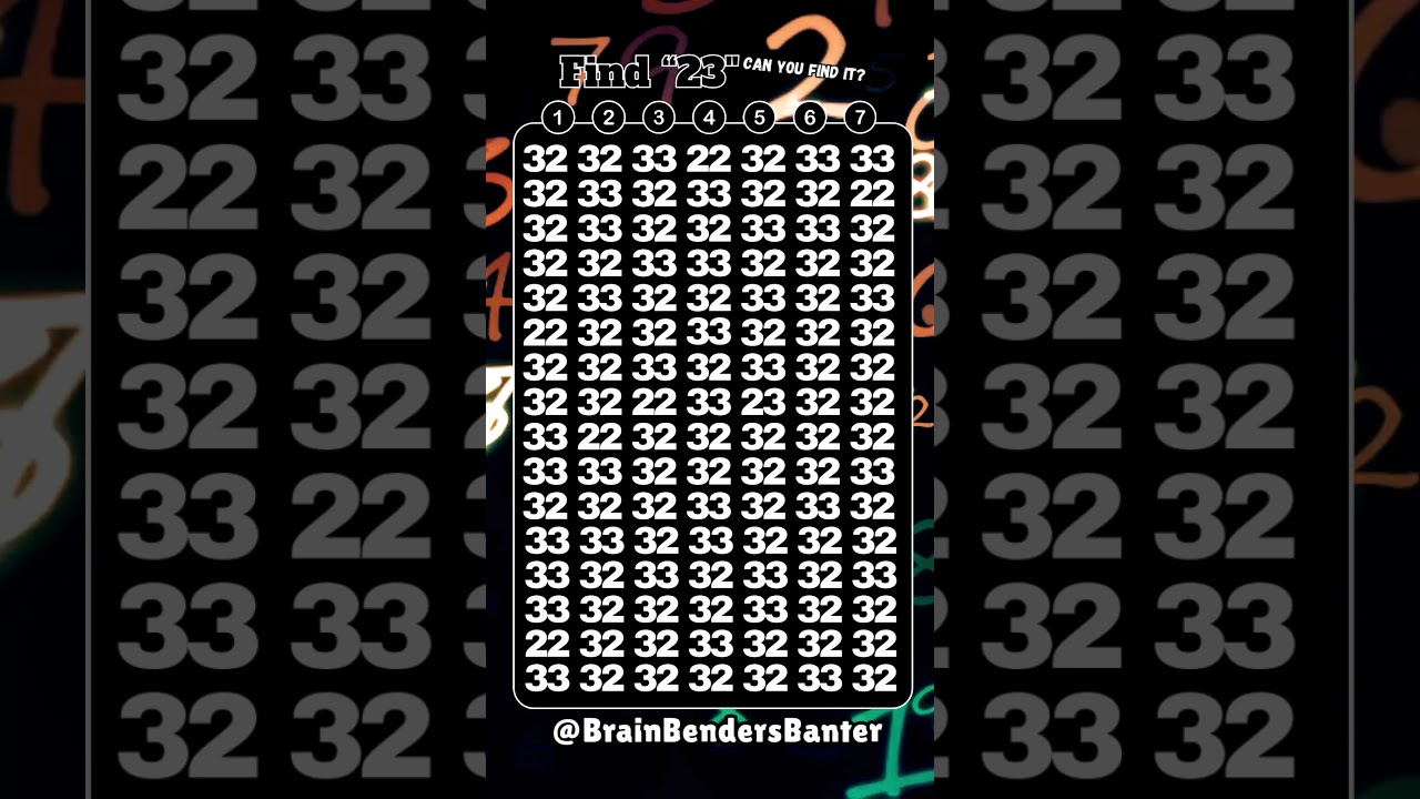 Test Your Observation Skills With This FAST Number Game! #shorts