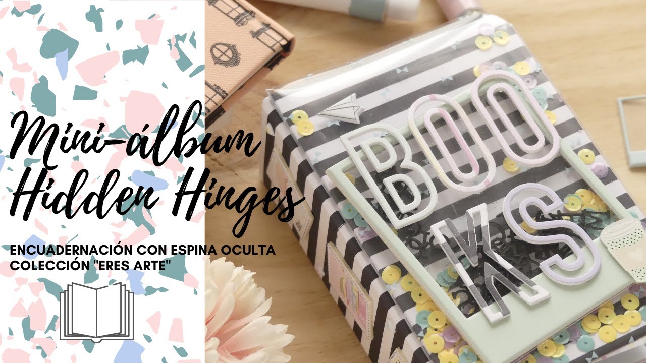 ÁLBUM SHAKER ENCUADERNACIÓN HIDDEN-HINGES (ESPINA ESCONDIDA) CON ERES ARTE DE THE MINT FEATHER