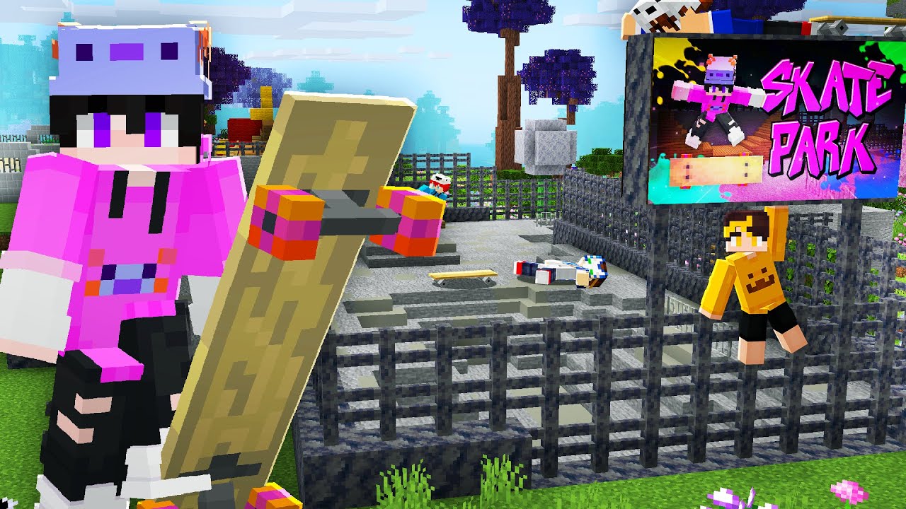 FIZ UMA PISTA DE SKATE QUE FUNCIONA NO MINECRAFT