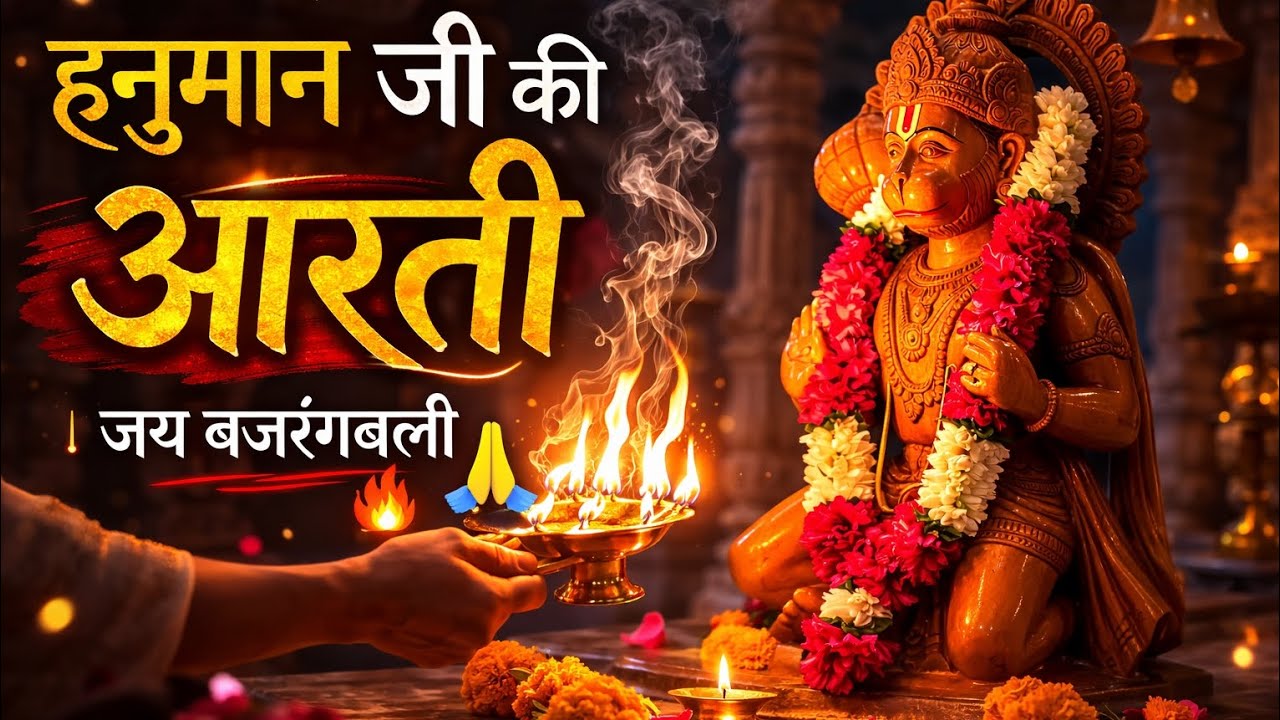हनुमान जी की आरती 🔥 Powerful Temple Aarti | Jai Bajrangbali 🙏