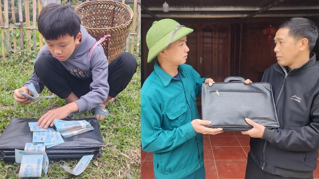 Thang picked up the dropped bag and asked his police uncle to return it to the person who dropped it