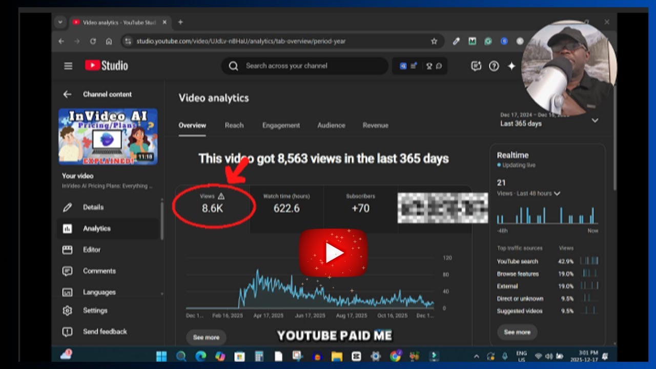 Сколько мне заплатил YouTube, имея ВСЕГО 8600 просмотров?