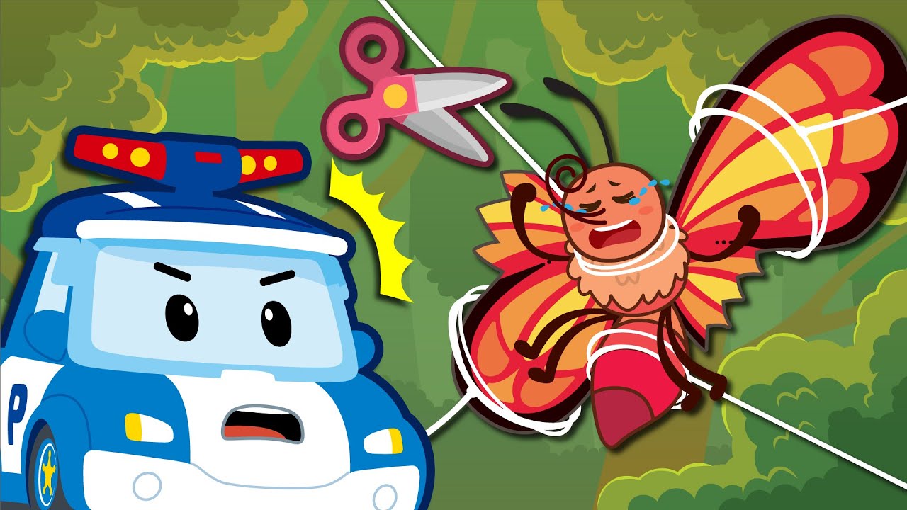 チョウを助けよう！🦋│ポリーバグレスキーチーム│ポリー ゲーム│パズルゲーム│めいろあそび│ロボカーポリー テレビ