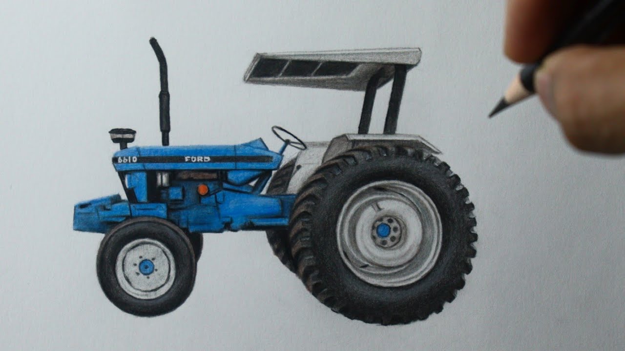 Como desenhar um Trator Ford 6610