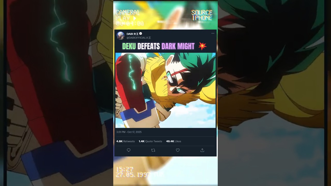 DEKU DEFEATS DARK MIGHT 💥 | #allmight #deku #animeedit #myheroacademia #bnha