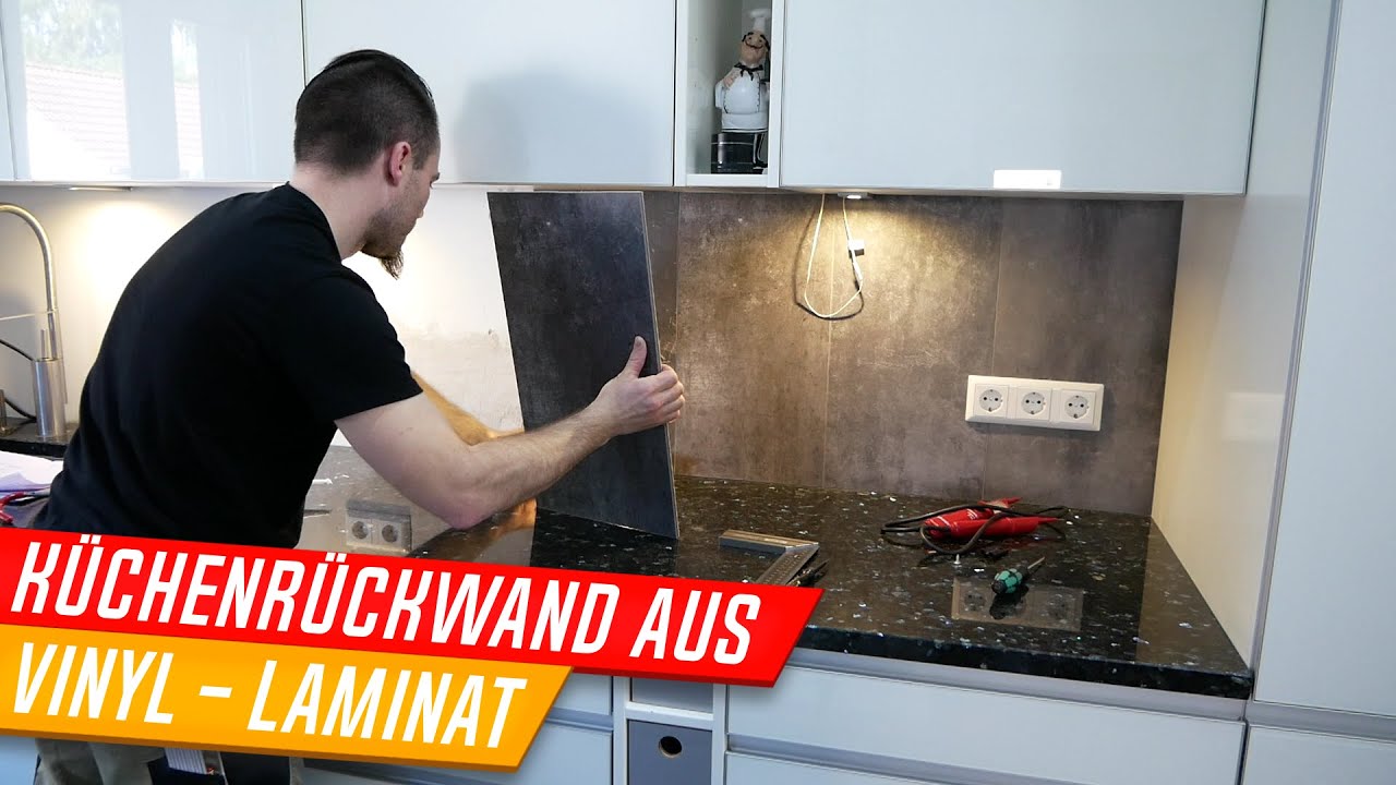 Küchenrückwand aus Laminat oder Vinyl herstellen, Spritzschutz Küche, Backsplash DIY