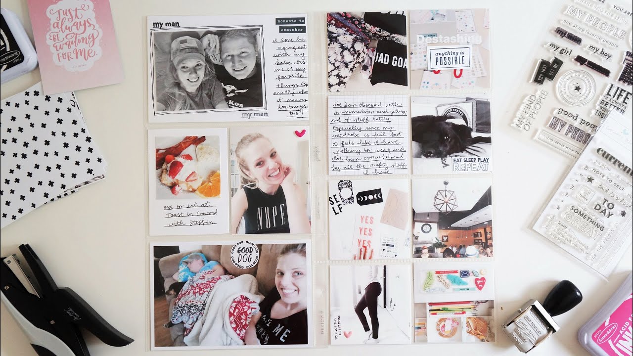 6x12 Project Life Spread with Stamping