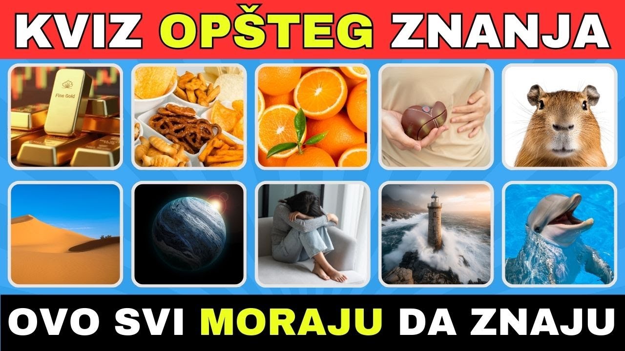 AKO ZNAŠ 30/50 OVO, TI SI GENIJE! 🧠 Najbolji Kviz Znanja 2026