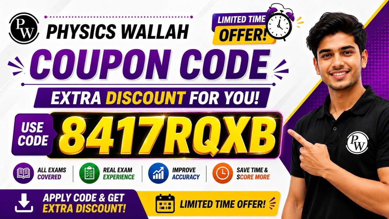 PW Coupon Code 2026 Batch | 8417RQXB | Get Maximum Discount on All Courses 2026 | PW Promo Code