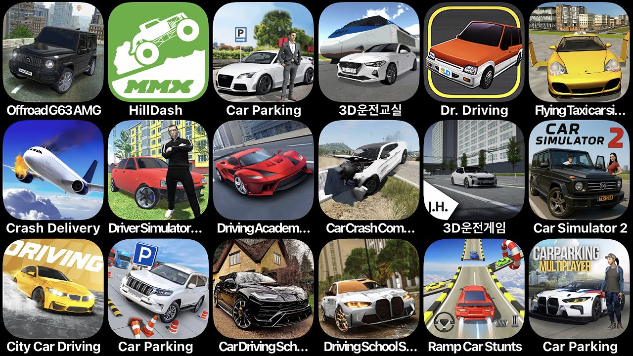 Offroad G65,Hill Dash,Car Parking,3D Driving Class,Dr Driving,Flying Car Taxi,Crush Delivery
