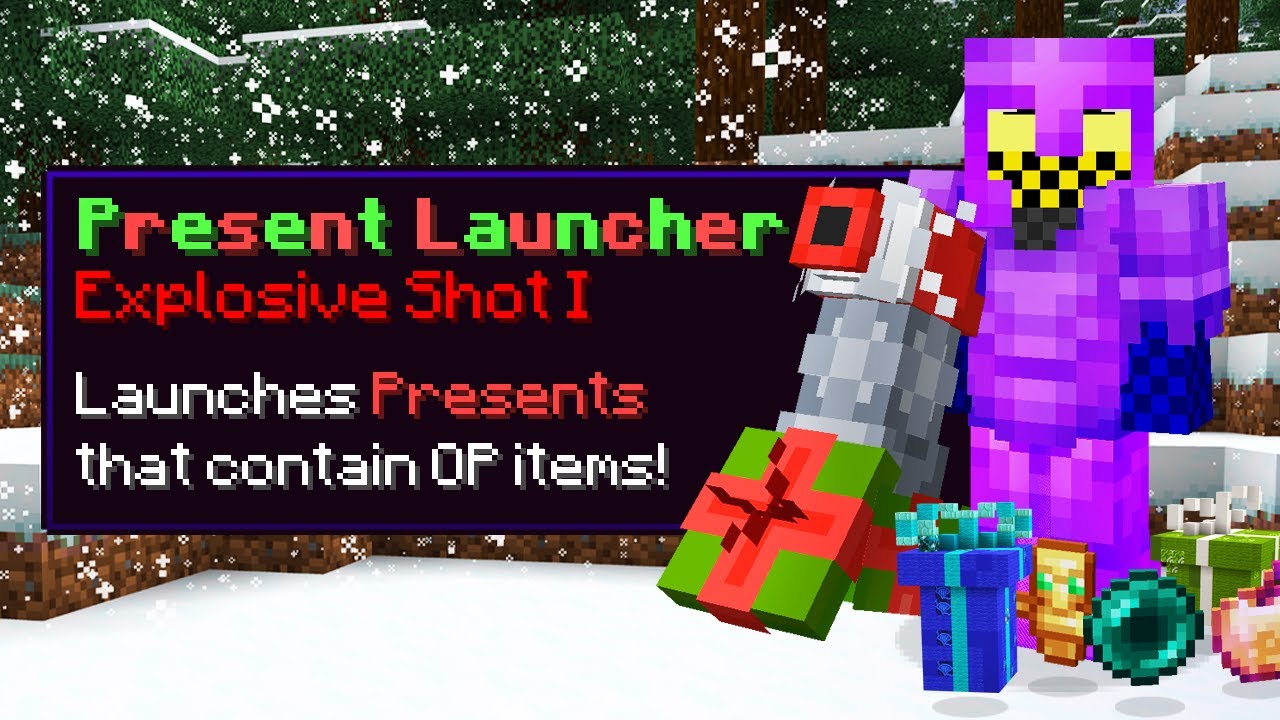The Present Launcher is OP in Minecraft Hunger Games...