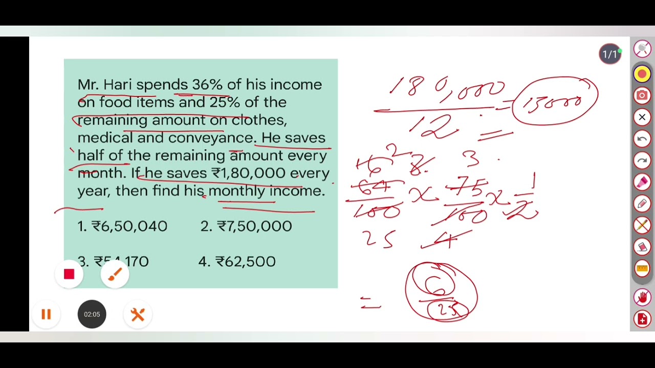 #Percentage # Savings to Income