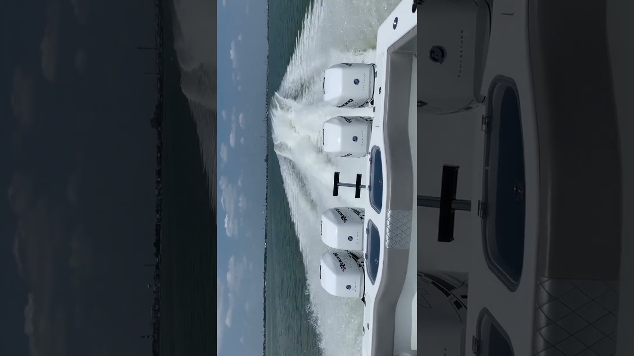 42ft freeman seatrial with quad 400 mercury racings!