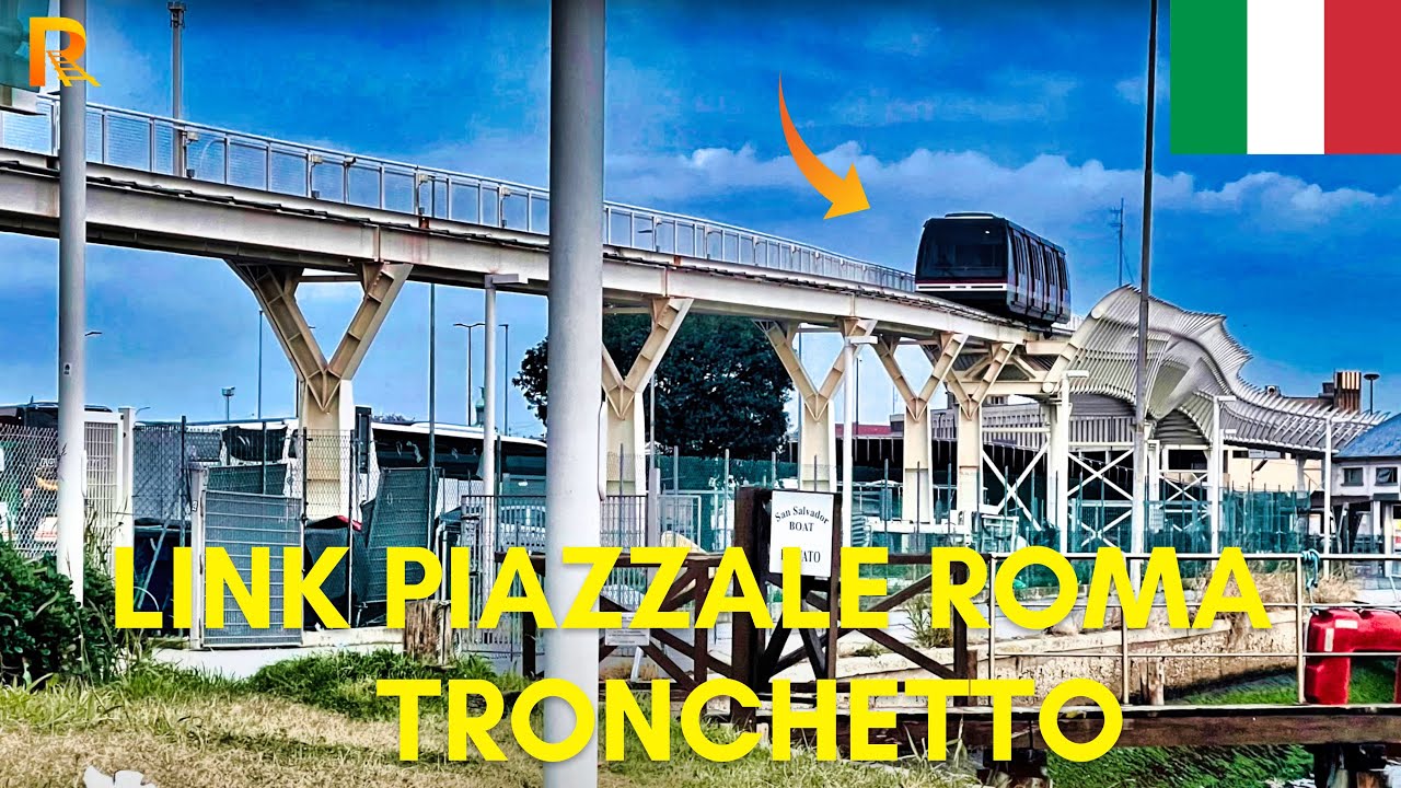The people mover (Cable Liner Shuttle)  Piazzale Roma - Island of Tronchetto, Venice - Italy