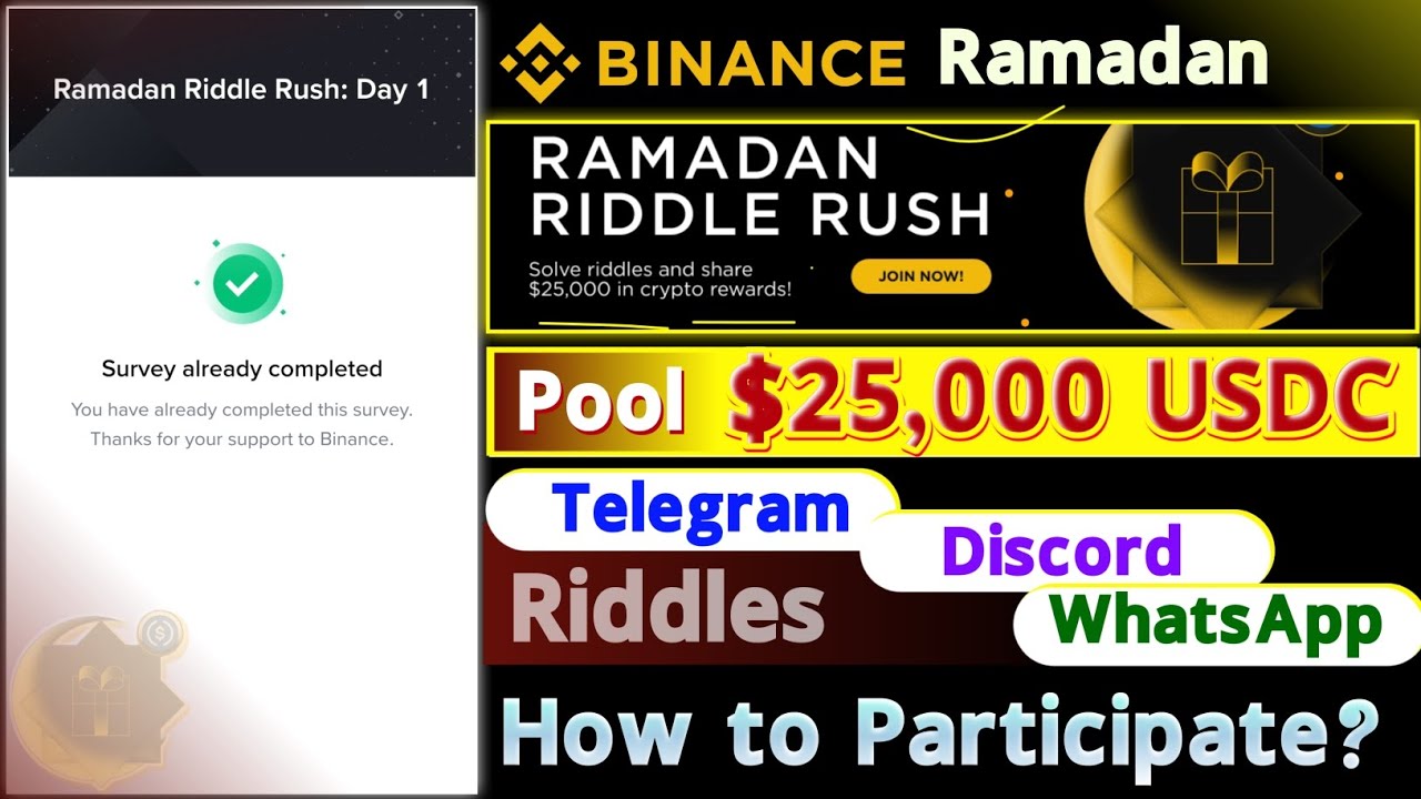 Binance Ramadan Riddle Rush 2026 | Crypto-themed riddle | How to Participate | Quiz
