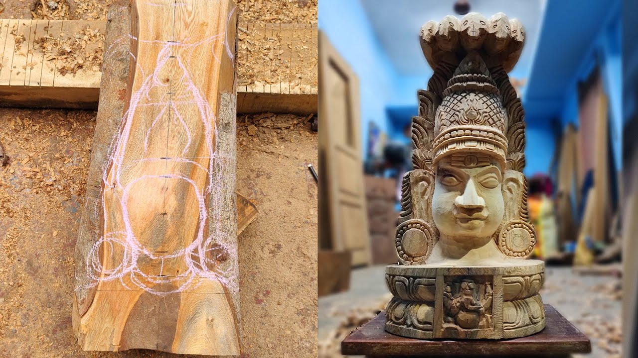 Amazing Handmade Wooden Carvings of Indian Goddess