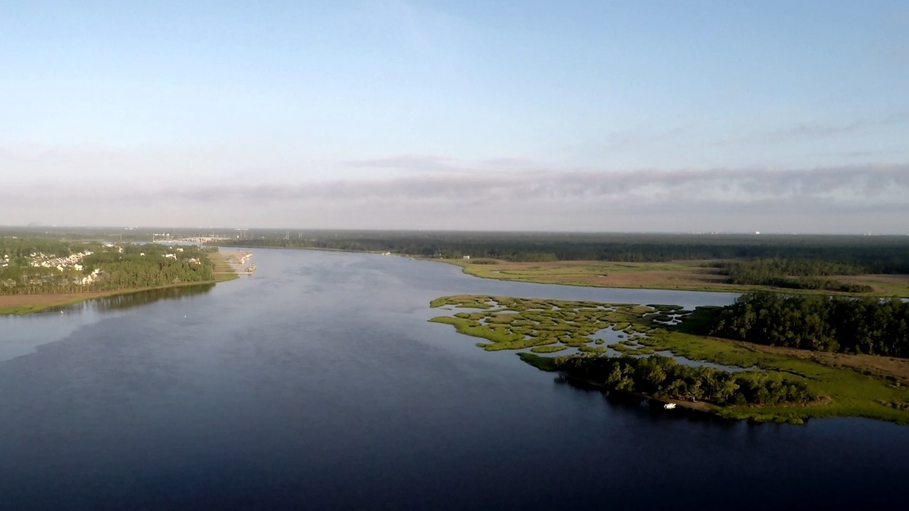 3DR Solo Flies the Wando River Mt Pleasant, South Carolina