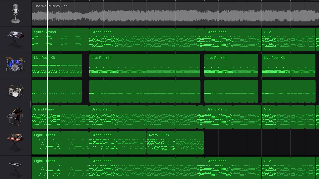 The world revolving GarageBand cover