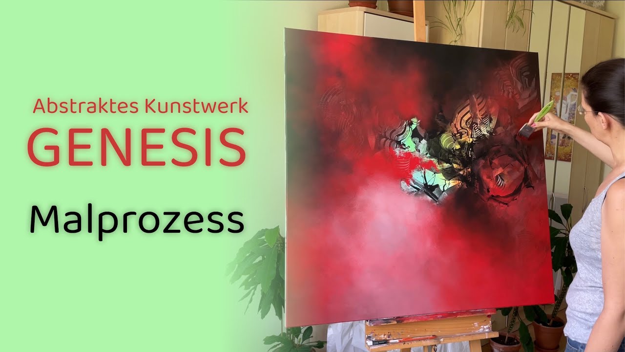 Abstraktes Kunstwerk GENESIS | Malprozess und Entstehung