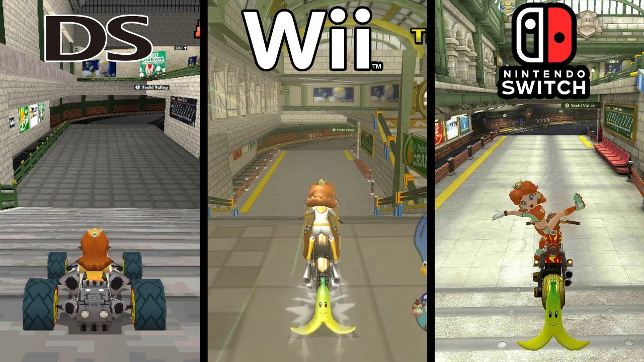 Super Bell Subway - Mario Kart DS vs. Mario Kart Wii vs. Mario Kart 8 Deluxe (Nintendo Switch)
