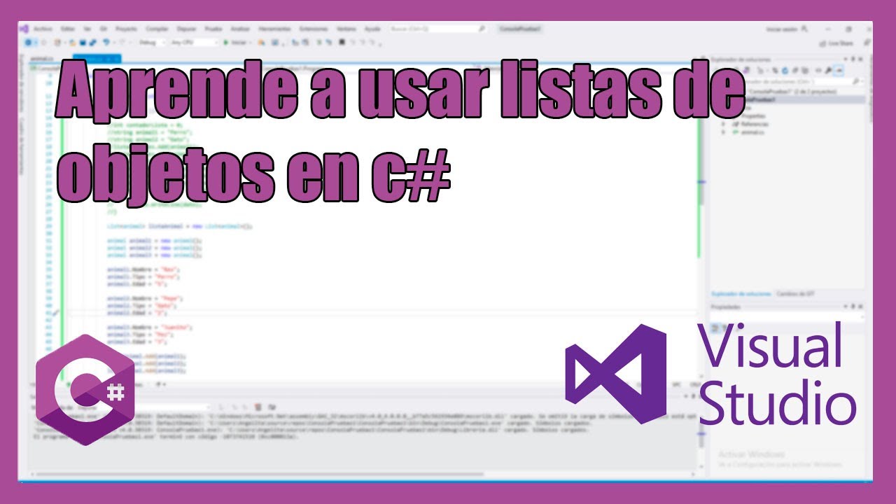 Como usar listas en C#