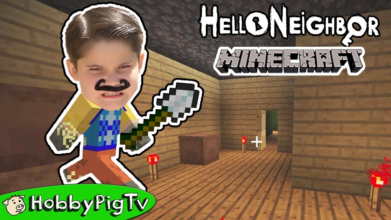 Hello Neighbor Minecraft Basement Adventure HobbyPigTV