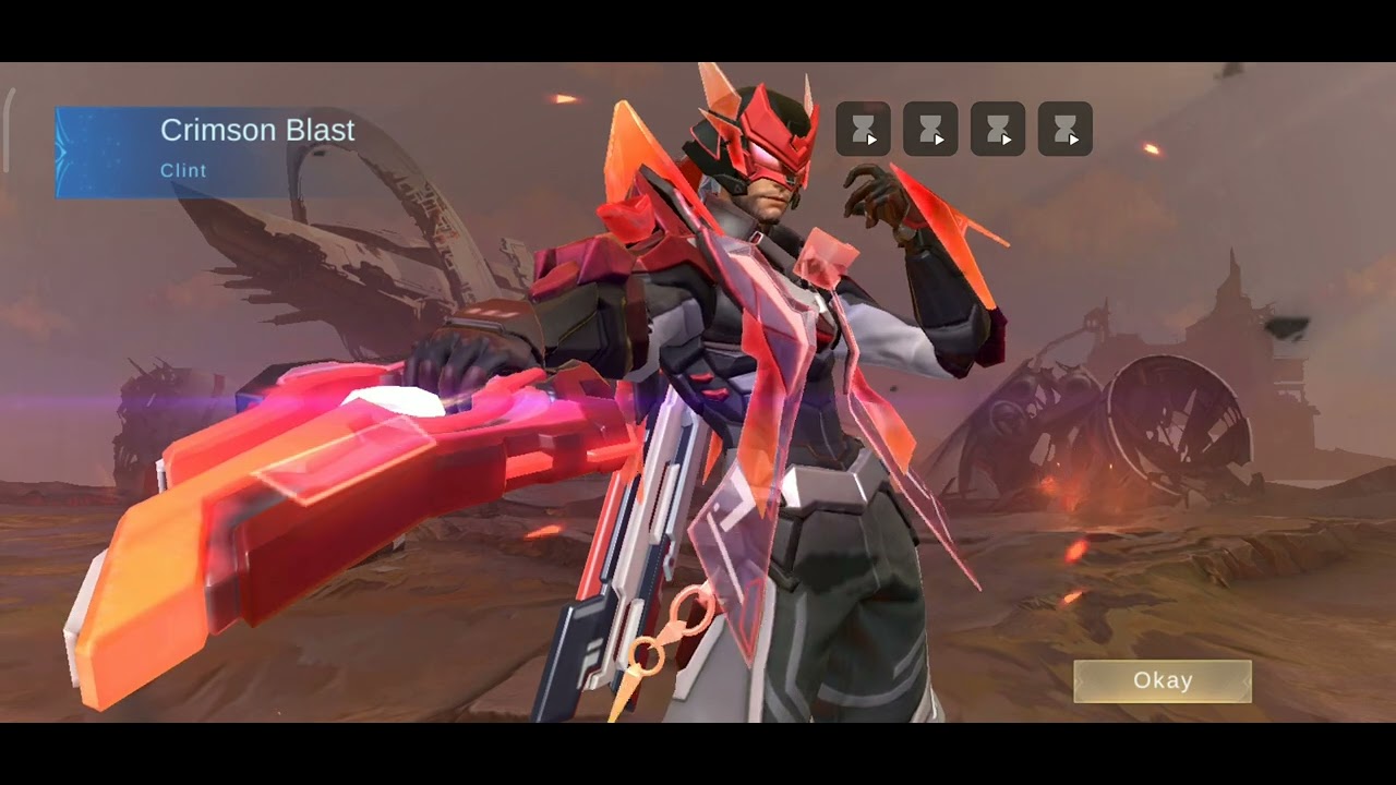 CLINT CRIMSON BLAST SKIN NOW AVAILABLE MOBILE LEGENDS BANG BANG