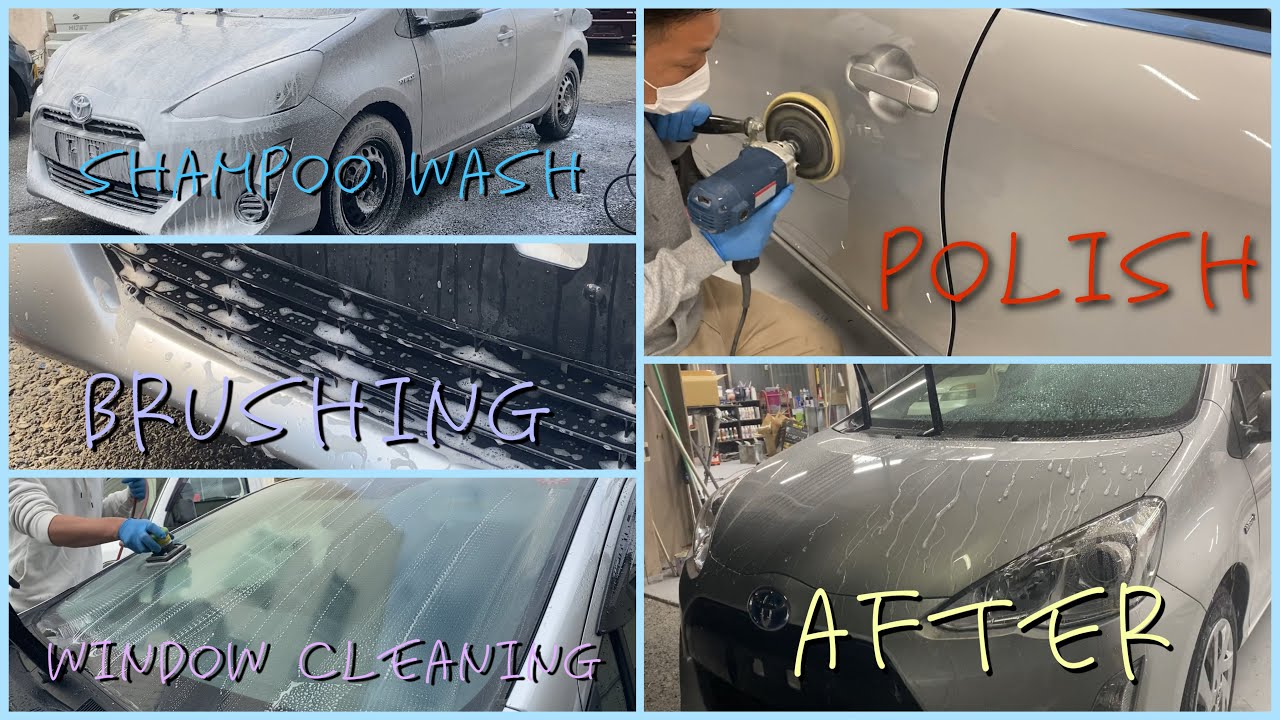 [TOYOTA AQUA] Super Car Wash   How To Polish Cliean     DEEP Cleaning