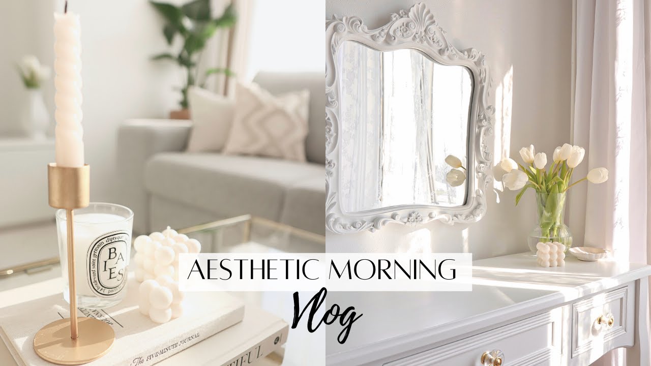 AESTHETIC & PRODUCTIVE SPRING MORNING✨ | Making candles | Canvas Art | Silent vlog