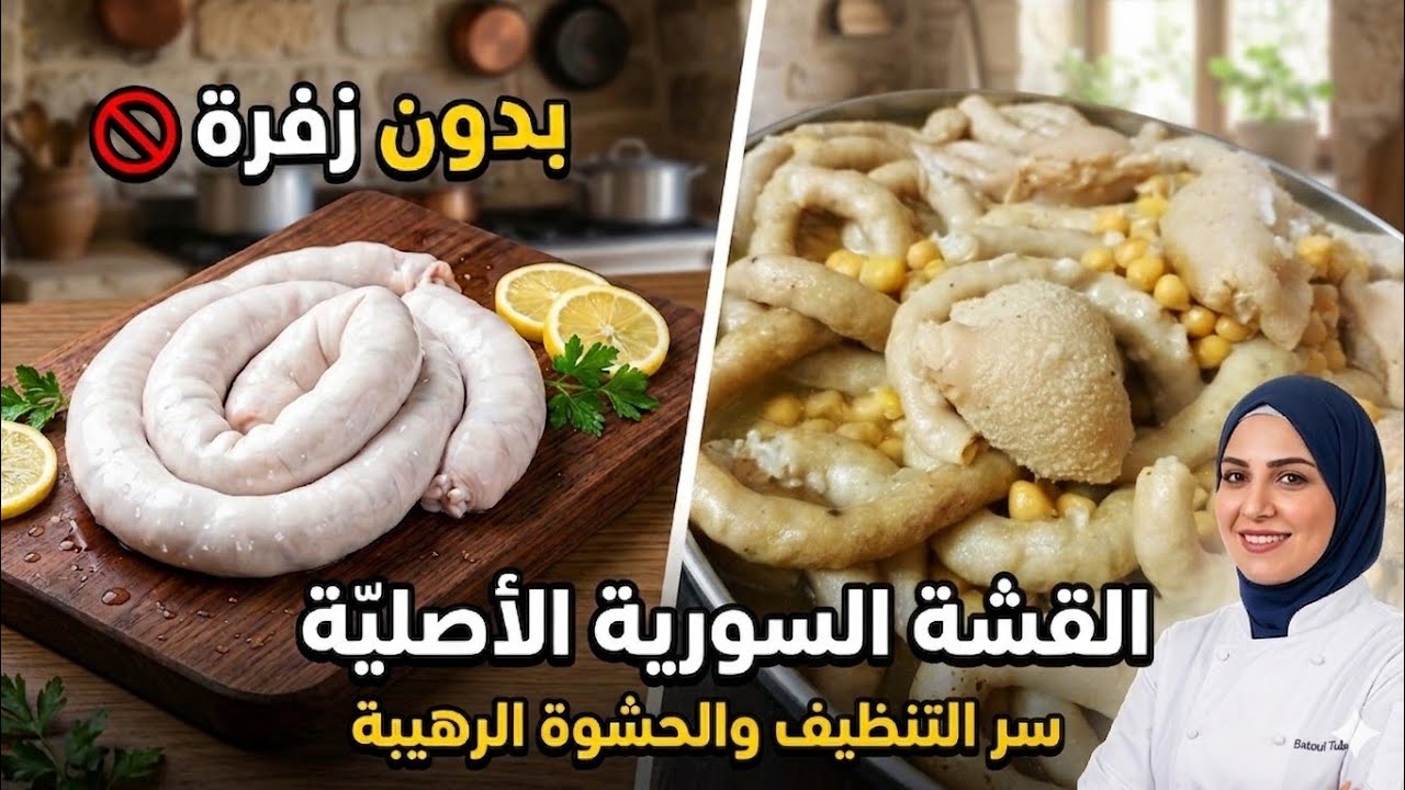 ​طريقة عمل القشة السورية الأصلية (سجقات وفوارغ) (باجة ولا ممبار ولا مصارين)🥘 | أسرار التنظيف السريع